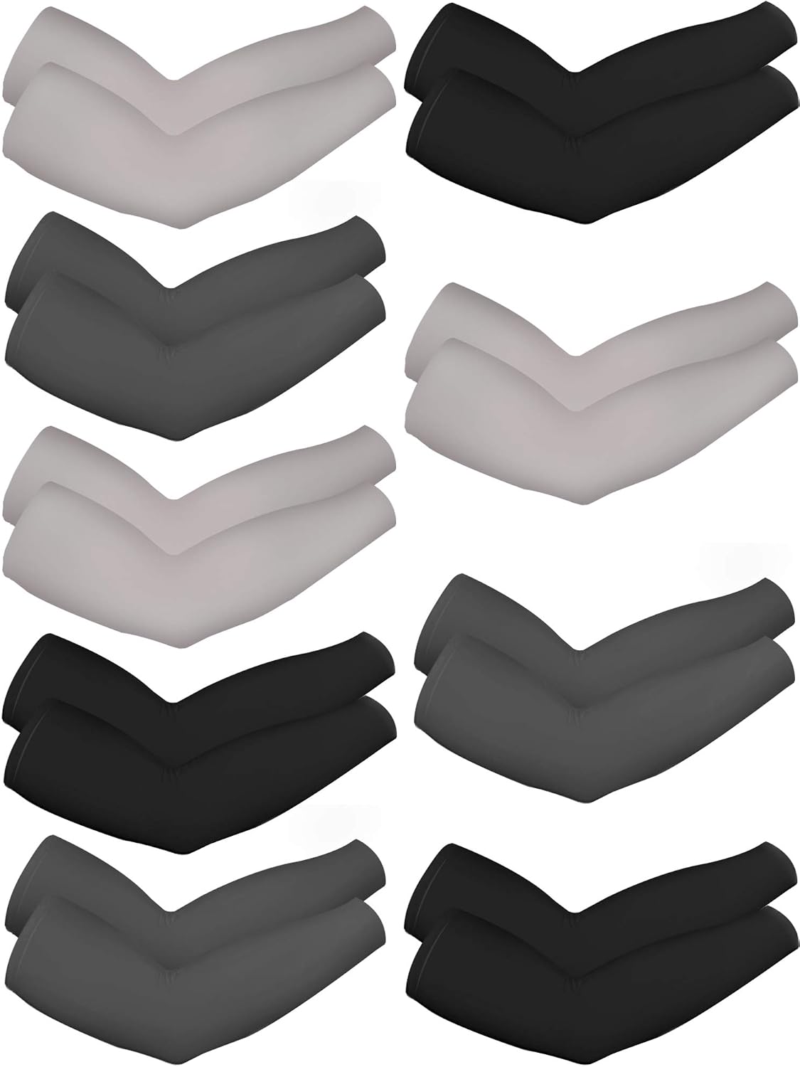 9 Pairs UV Protection Sleeves Cooling Sleeves Long Arm Covers Arm Sleeves for Men and Women