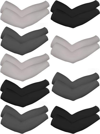 9 Pairs UV Protection Sleeves Cooling Sleeves Long Arm Covers Arm Sleeves for Men and Women