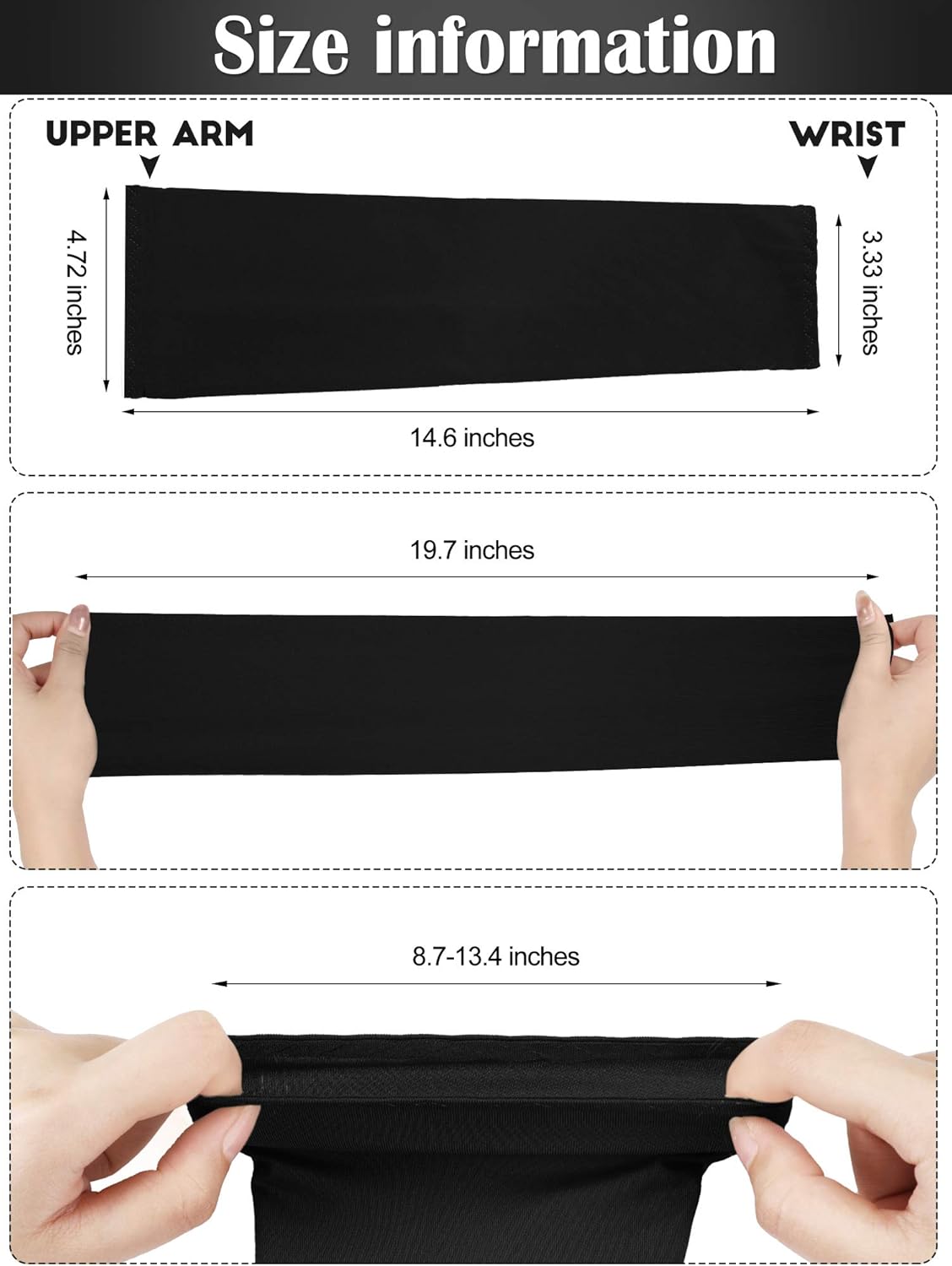 9 Pairs UV Protection Sleeves Cooling Sleeves Long Arm Covers Arm Sleeves for Men and Women