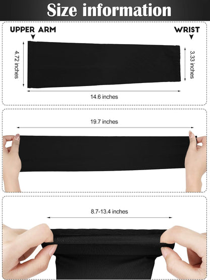 9 Pairs UV Protection Sleeves Cooling Sleeves Long Arm Covers Arm Sleeves for Men and Women