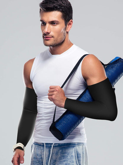 9 Pairs UV Protection Sleeves Cooling Sleeves Long Arm Covers Arm Sleeves for Men and Women