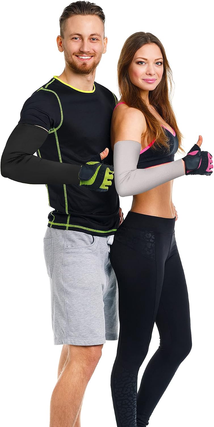 9 Pairs UV Protection Sleeves Cooling Sleeves Long Arm Covers Arm Sleeves for Men and Women