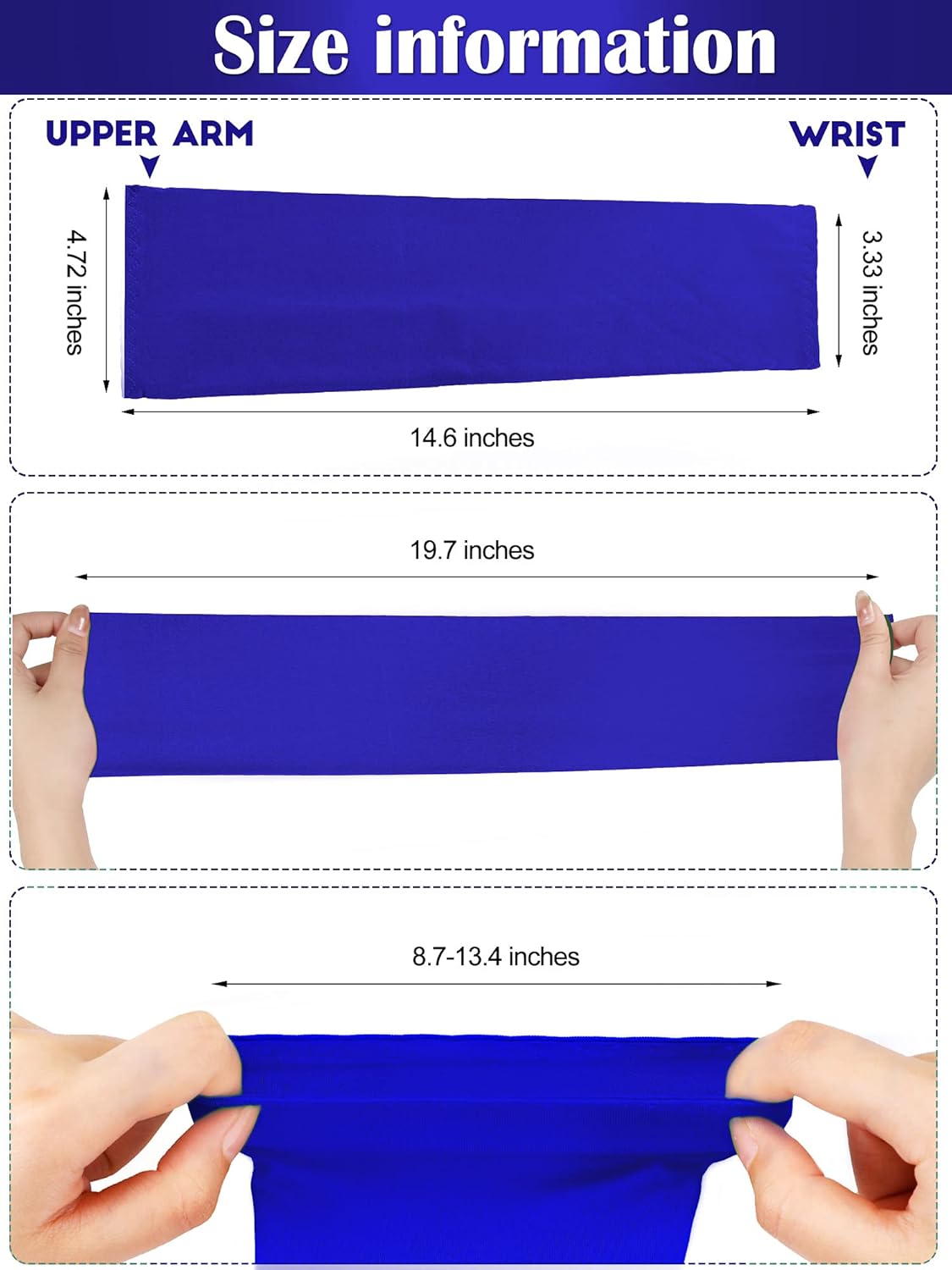 9 Pairs UV Protection Sleeves Cooling Sleeves Long Arm Covers Arm Sleeves for Men and Women