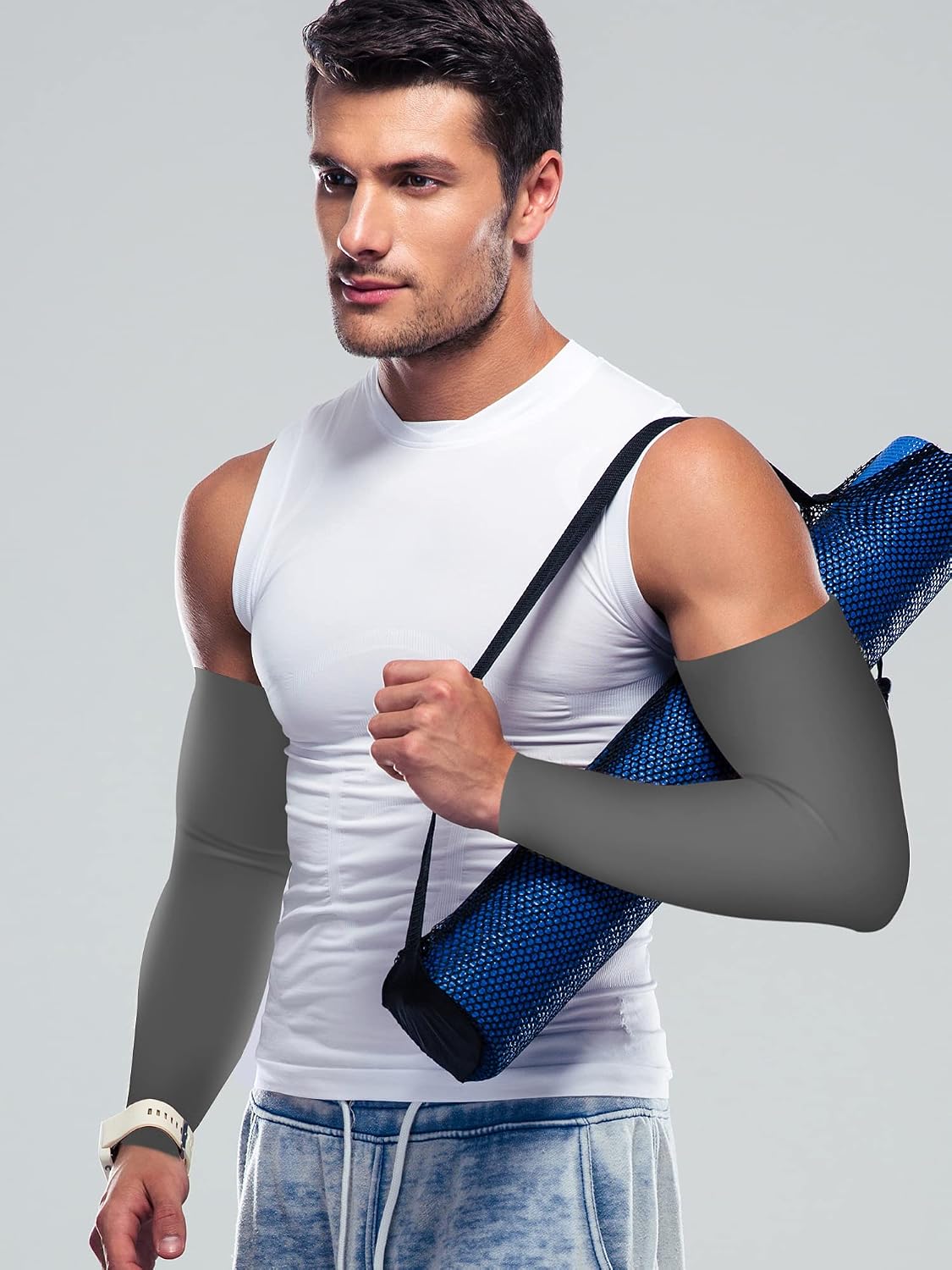 9 Pairs UV Protection Sleeves Cooling Sleeves Long Arm Covers Arm Sleeves for Men and Women