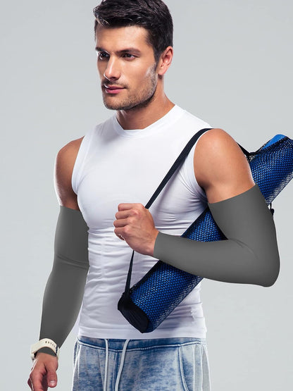 9 Pairs UV Protection Sleeves Cooling Sleeves Long Arm Covers Arm Sleeves for Men and Women