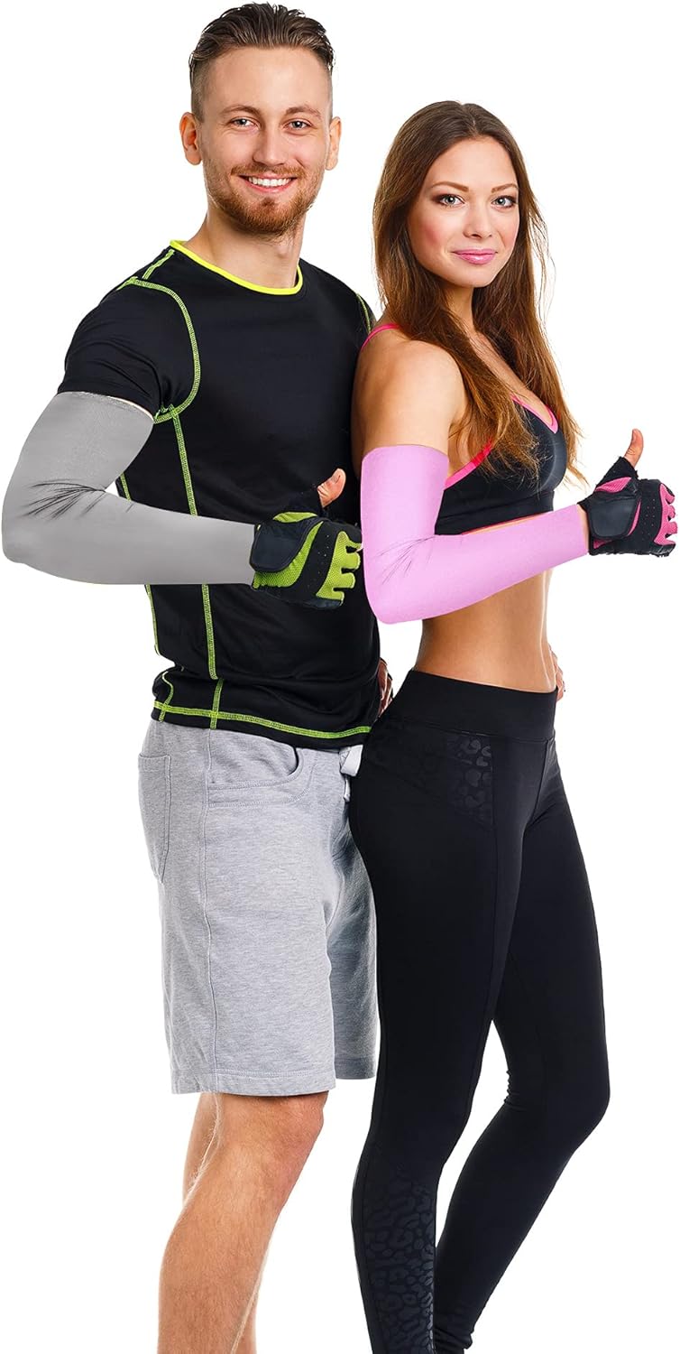 9 Pairs UV Protection Sleeves Cooling Sleeves Long Arm Covers Arm Sleeves for Men and Women