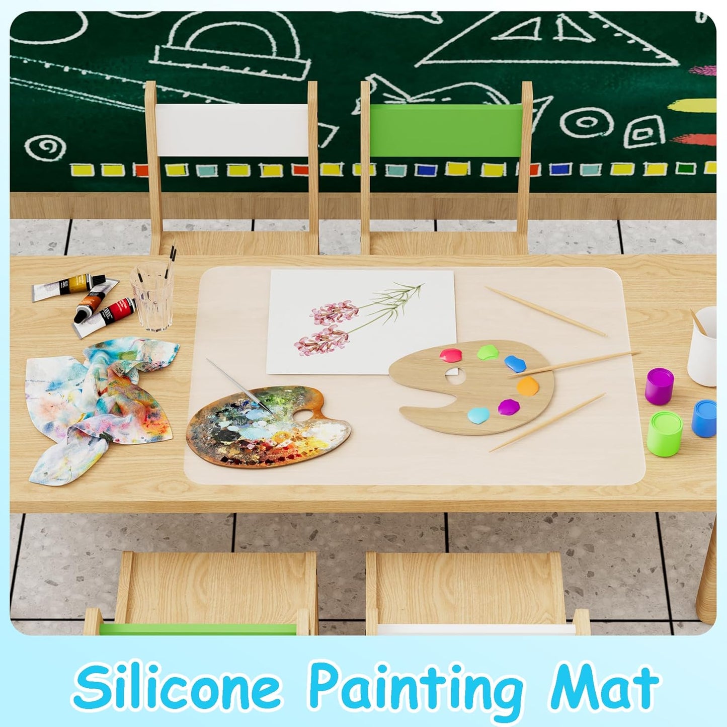Clear Silicone Mats for Crafts: Non-Slip Heat Resistant 2/Pack | Translucent Nonstick Silicone Placemats - Silicone Pad for Jewelry Art Epoxy Resin Slime Sheet Nail DIY 11.8"W x 15.75"L