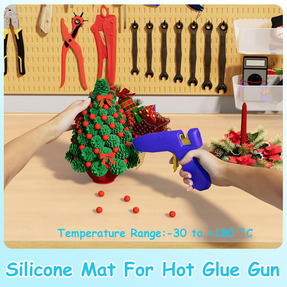 Clear Silicone Mats for Crafts: Non-Slip Heat Resistant 2/Pack | Translucent Nonstick Silicone Placemats - Silicone Pad for Jewelry Art Epoxy Resin Slime Sheet Nail DIY 11.8"W x 15.75"L