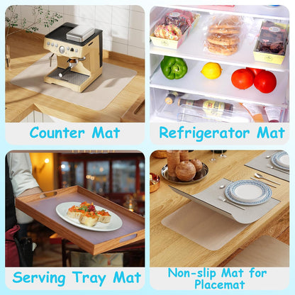 Clear Silicone Mats for Crafts: Non-Slip Heat Resistant 2/Pack | Translucent Nonstick Silicone Placemats - Silicone Pad for Jewelry Art Epoxy Resin Slime Sheet Nail DIY 11.8"W x 15.75"L