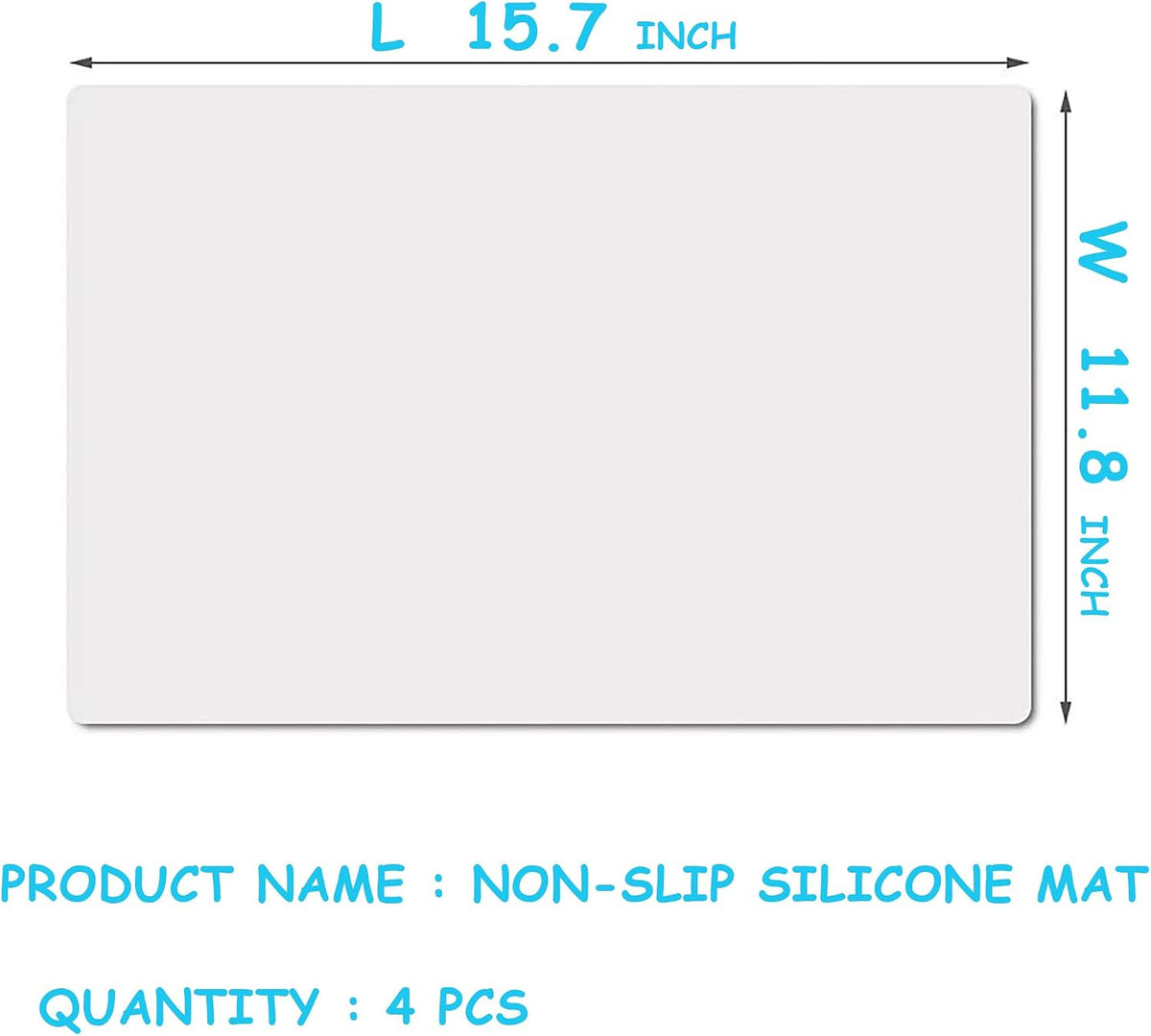 Clear Silicone Mats for Crafts: Non-Slip Heat Resistant 2/Pack | Translucent Nonstick Silicone Placemats - Silicone Pad for Jewelry Art Epoxy Resin Slime Sheet Nail DIY 11.8"W x 15.75"L