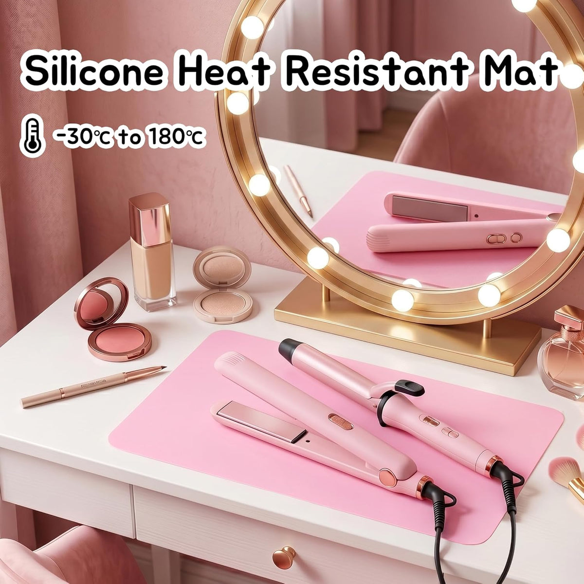 Clear Silicone Mats for Crafts: Non-Slip Heat Resistant 2/Pack | Translucent Nonstick Silicone Placemats - Silicone Pad for Jewelry Art Epoxy Resin Slime Sheet Nail DIY 11.8"W x 15.75"L