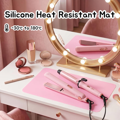 Clear Silicone Mats for Crafts: Non-Slip Heat Resistant 2/Pack | Translucent Nonstick Silicone Placemats - Silicone Pad for Jewelry Art Epoxy Resin Slime Sheet Nail DIY 11.8"W x 15.75"L