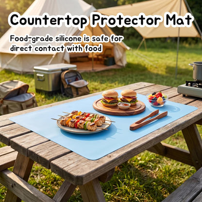 Clear Silicone Mats for Crafts: Non-Slip Heat Resistant 2/Pack | Translucent Nonstick Silicone Placemats - Silicone Pad for Jewelry Art Epoxy Resin Slime Sheet Nail DIY 11.8"W x 15.75"L