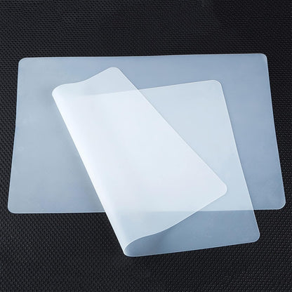 Clear Silicone Mats for Crafts: Non-Slip Heat Resistant 2/Pack | Translucent Nonstick Silicone Placemats - Silicone Pad for Jewelry Art Epoxy Resin Slime Sheet Nail DIY 11.8"W x 15.75"L