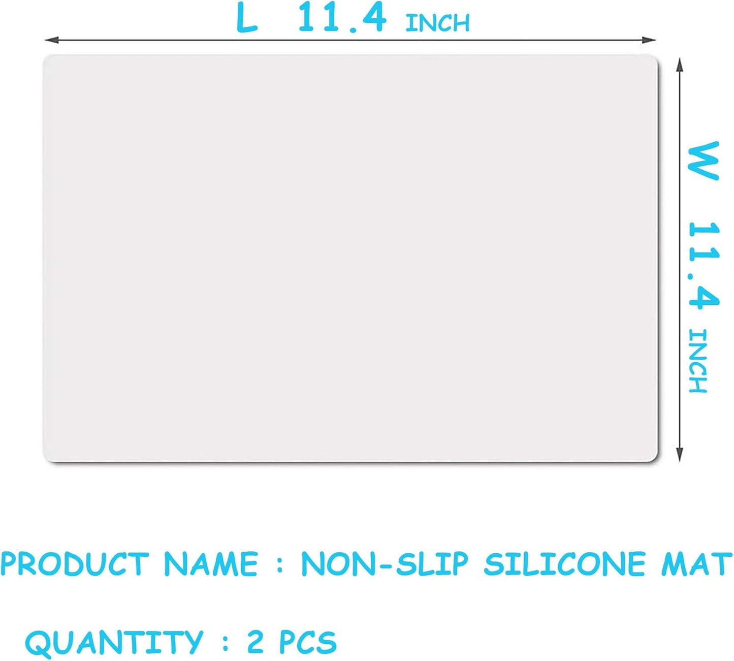 Clear Silicone Mats for Crafts: Non-Slip Heat Resistant 2/Pack | Translucent Nonstick Silicone Placemats - Silicone Pad for Jewelry Art Epoxy Resin Slime Sheet Nail DIY 11.8"W x 15.75"L