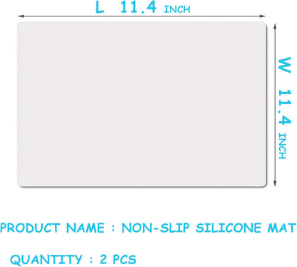 Clear Silicone Mats for Crafts: Non-Slip Heat Resistant 2/Pack | Translucent Nonstick Silicone Placemats - Silicone Pad for Jewelry Art Epoxy Resin Slime Sheet Nail DIY 11.8"W x 15.75"L