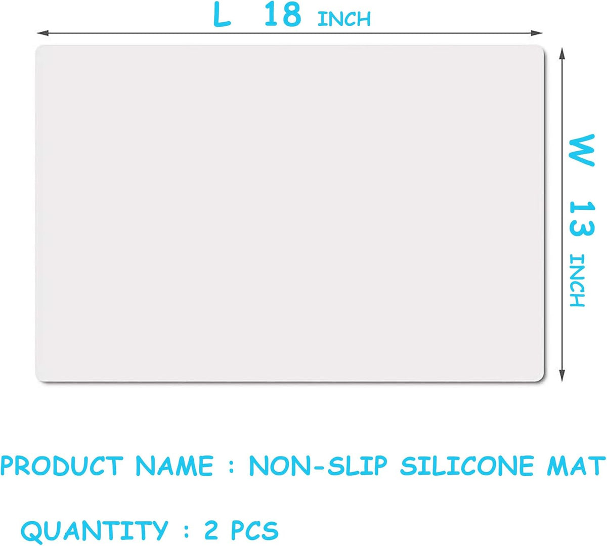 Clear Silicone Mats for Crafts: Non-Slip Heat Resistant 2/Pack | Translucent Nonstick Silicone Placemats - Silicone Pad for Jewelry Art Epoxy Resin Slime Sheet Nail DIY 11.8"W x 15.75"L