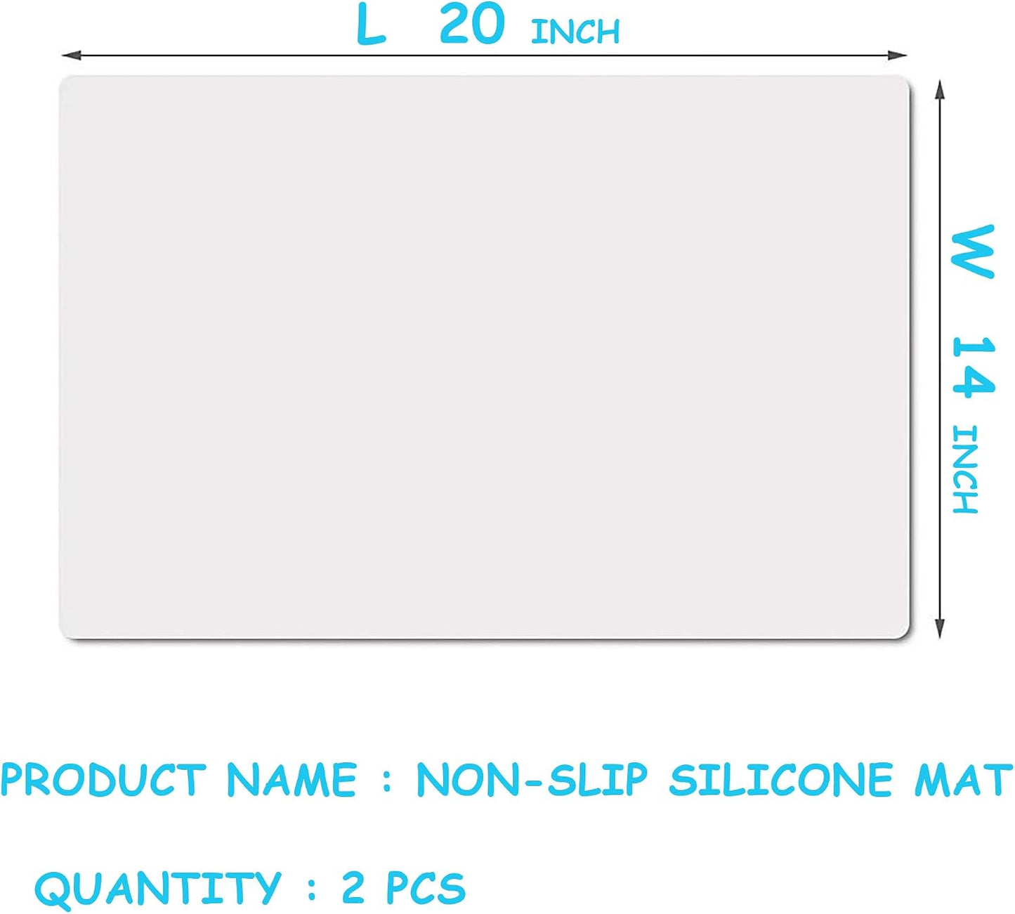 Clear Silicone Mats for Crafts: Non-Slip Heat Resistant 2/Pack | Translucent Nonstick Silicone Placemats - Silicone Pad for Jewelry Art Epoxy Resin Slime Sheet Nail DIY 11.8"W x 15.75"L