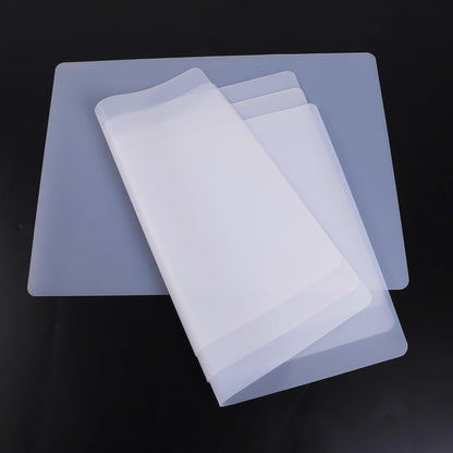 Clear Silicone Mats for Crafts: Non-Slip Heat Resistant 2/Pack | Translucent Nonstick Silicone Placemats - Silicone Pad for Jewelry Art Epoxy Resin Slime Sheet Nail DIY 11.8"W x 15.75"L