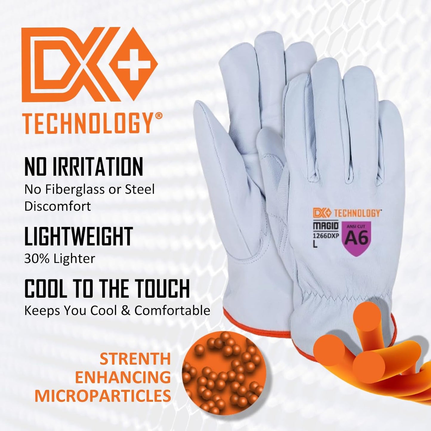 MAGID CutMaster ANSI A6 Cut Resistant Leather Gloves