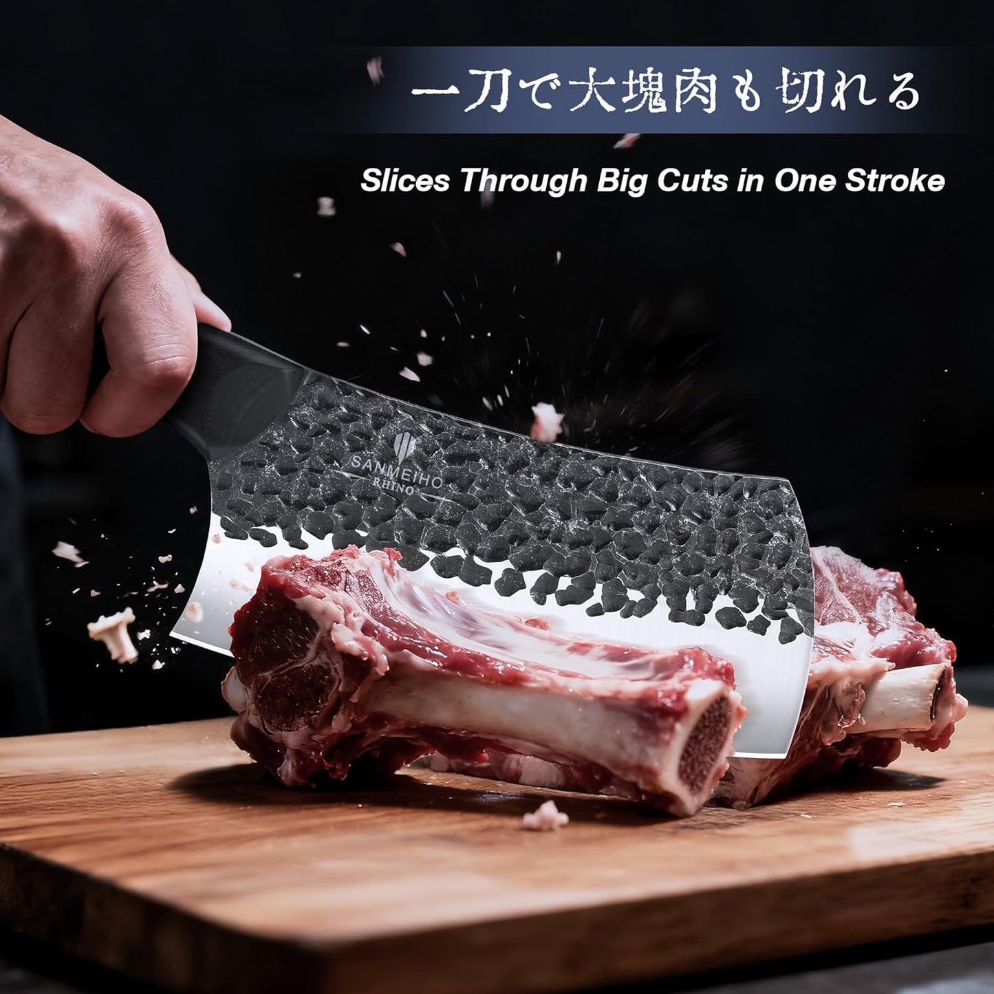 8 PCS Butcher Knife Set, Japanese Kitchen Chef Knife Set | Hand Forged Knife Set with Leather Roll Bag, Sharp Meat Cleaver Knife for Kitchen & Hunting & Camping & BBQ, Gifts for Men