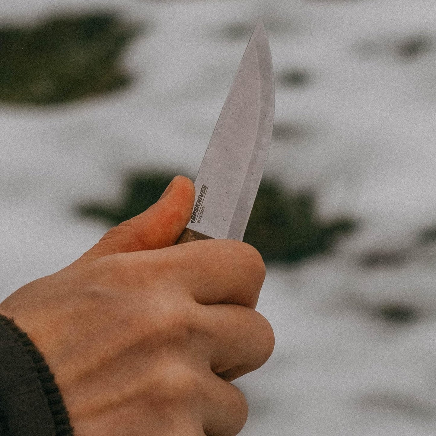Finn Lite - Puukko Knife - Fixed-Blade 8Cr13MoV Stainless Steel Knife with Leather Sheath - Small Full Tang Camping Knives - Scandinavian Camp Utility Knives
