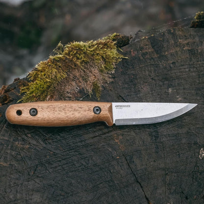 Finn Lite - Puukko Knife - Fixed-Blade 8Cr13MoV Stainless Steel Knife with Leather Sheath - Small Full Tang Camping Knives - Scandinavian Camp Utility Knives