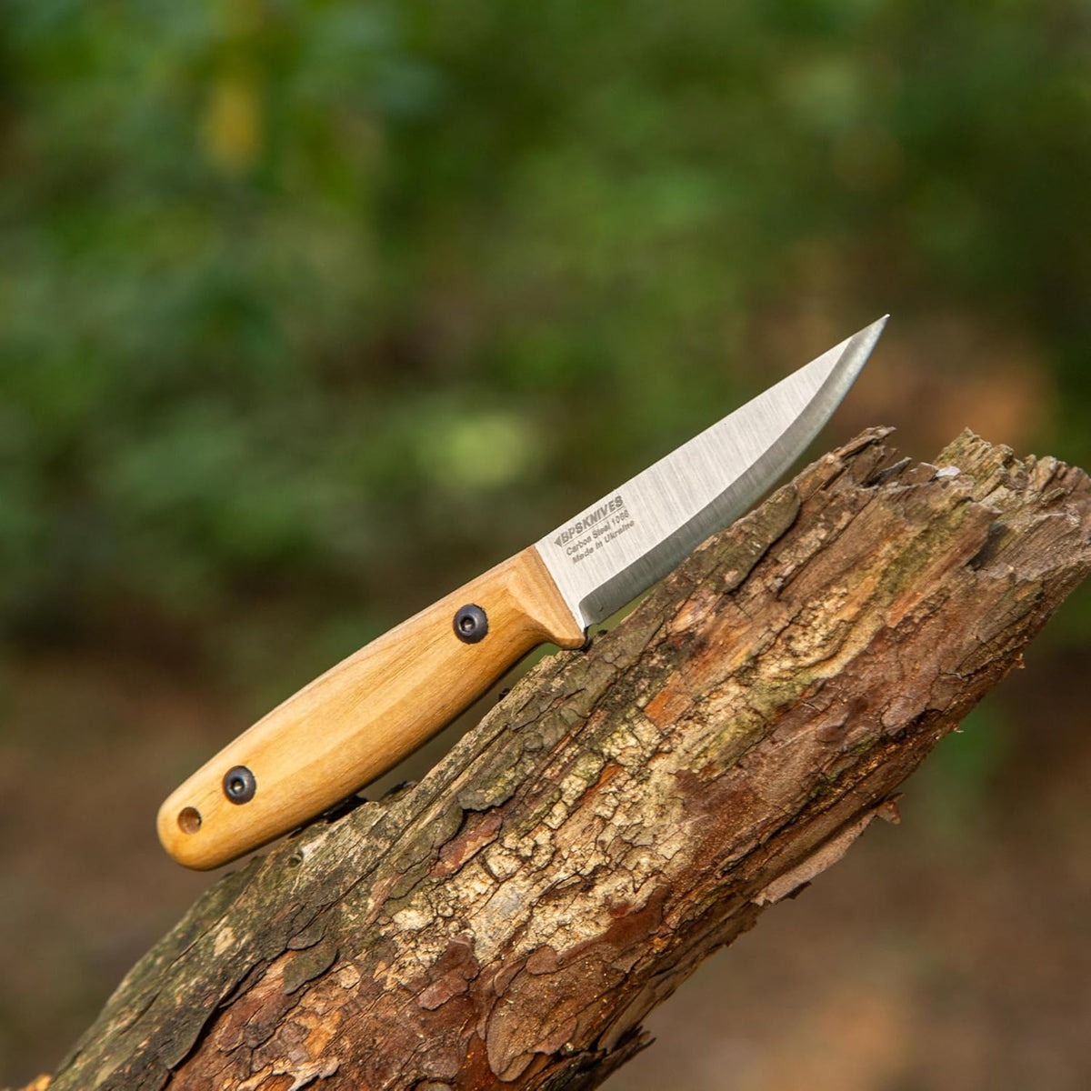 Finn Lite - Puukko Knife - Fixed-Blade 8Cr13MoV Stainless Steel Knife with Leather Sheath - Small Full Tang Camping Knives - Scandinavian Camp Utility Knives