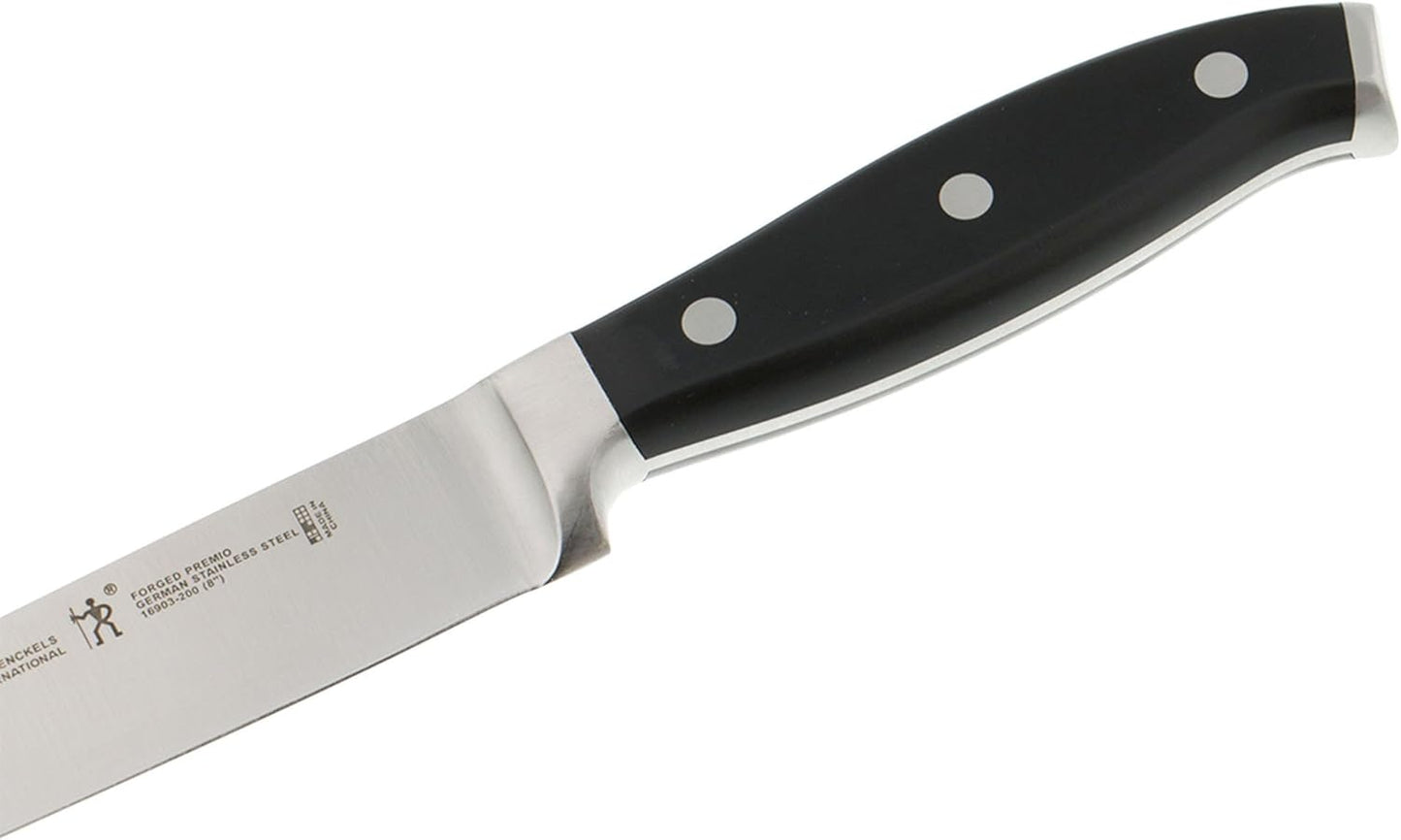 Forged Accent Razor-Sharp 2-pc Santoku Knife Set, White Handle, German Engineered Informed by 100+ Years of Mastery