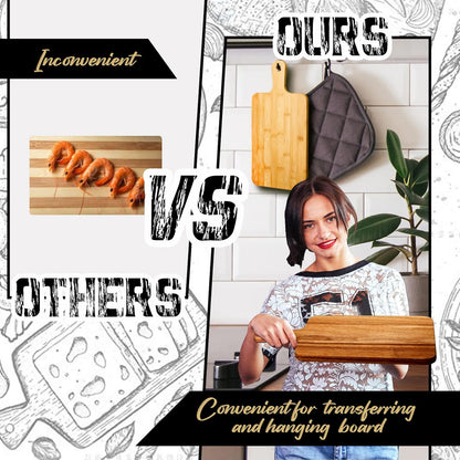10 Pcs Wood Cutting Board with Handle 15.7 x 7.8 Inch Acacia Wooden Serving Kitchen Chopping Boards for Pizza, Bread, Cheese, Charcuterie, Fruit, Vegetables(Acacia)