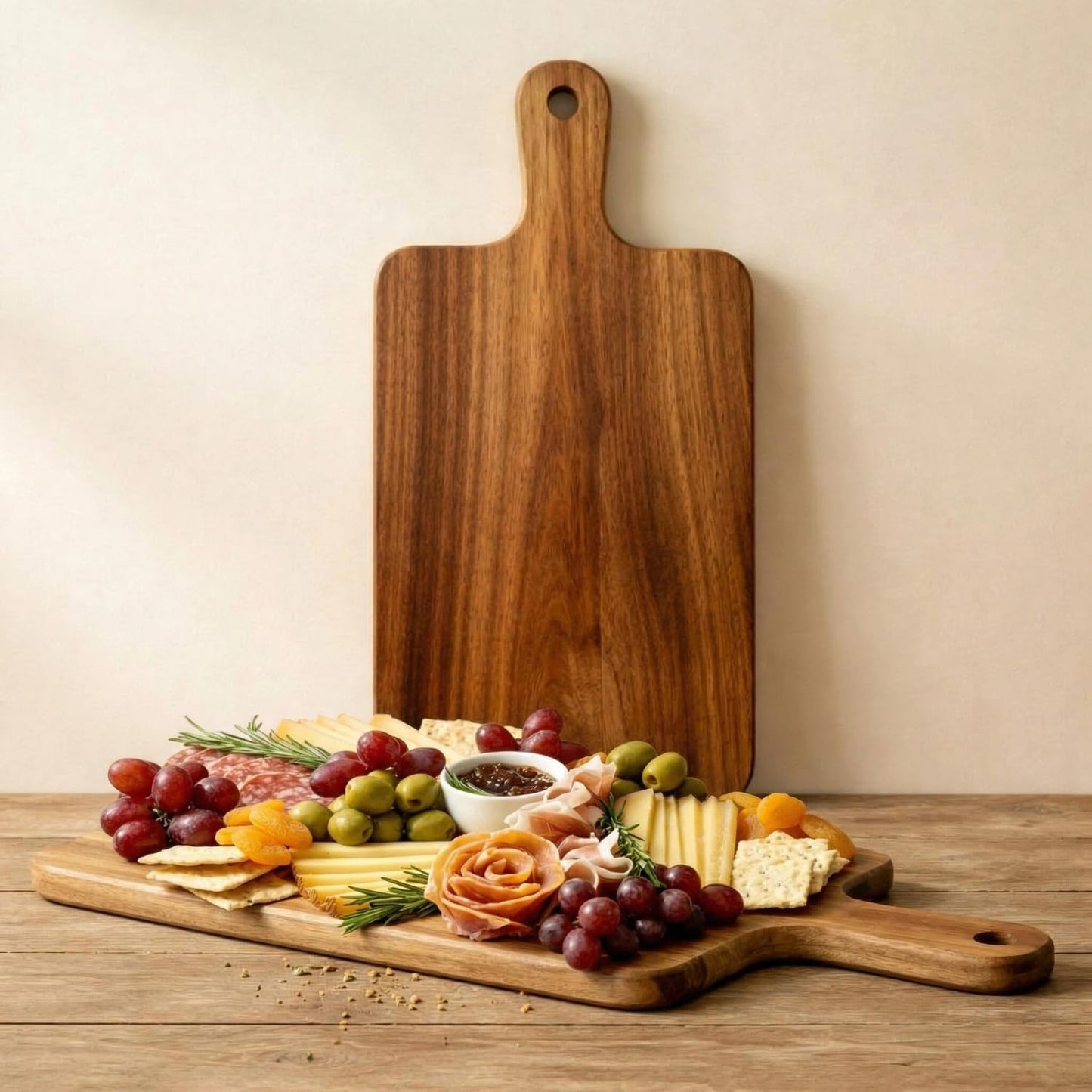 10 Pcs Wood Cutting Board with Handle 15.7 x 7.8 Inch Acacia Wooden Serving Kitchen Chopping Boards for Pizza, Bread, Cheese, Charcuterie, Fruit, Vegetables(Acacia)