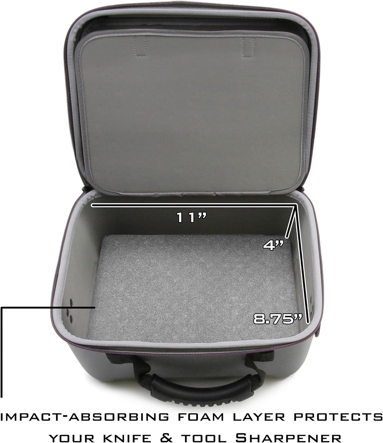 Travel Case Compatible with Work Sharp Knife & Tool Sharpener Ken Onion Edition - Protective Carrier with Shoulder Strap for Belts, Attachments and Other Accessories - Case Only