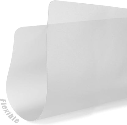 Flexible Plastic Cutting Boards for Kitchen, 4 Frosted Clear Cutting Mats 15 x 12 In, BPA-Free, Non-Porous, and Dishwasher Safe, Set of 4