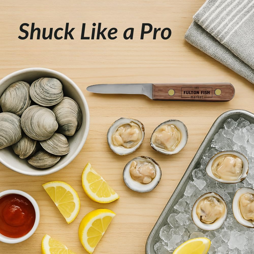 Heavy Duty Stainless Steel Grill Side Clam Knife