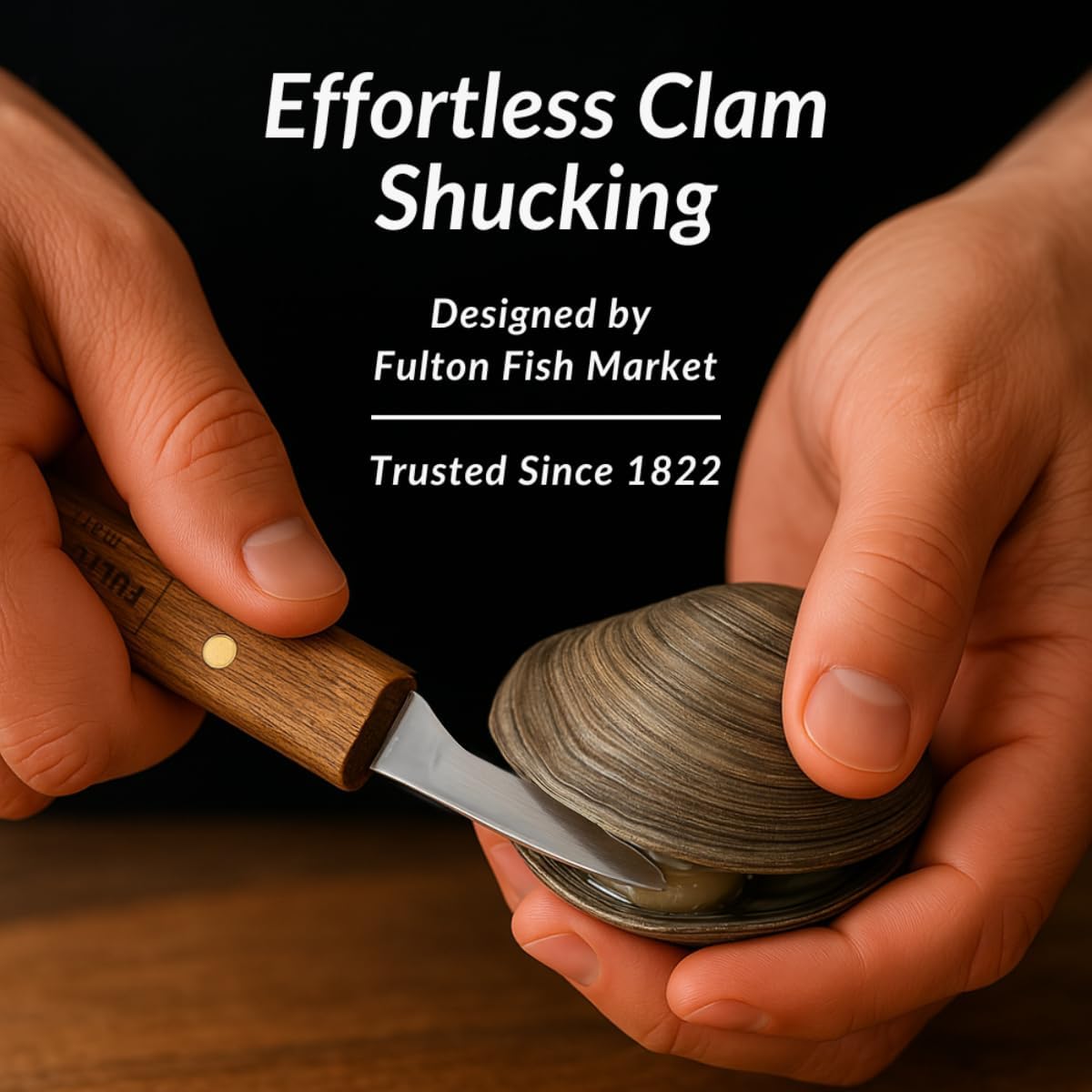 Heavy Duty Stainless Steel Grill Side Clam Knife