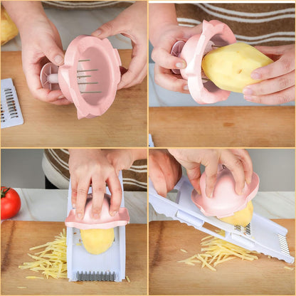 2 Pcs Pink Mandoline Slicer Finger Guard, Dishwasher Safe for Slicing & Grating, Cut Resistant Hand Guard for Mandolin Slicer, Box Grater, Peeler, V-slicer - Fits Vegetable, Fruit, Hard Cheese