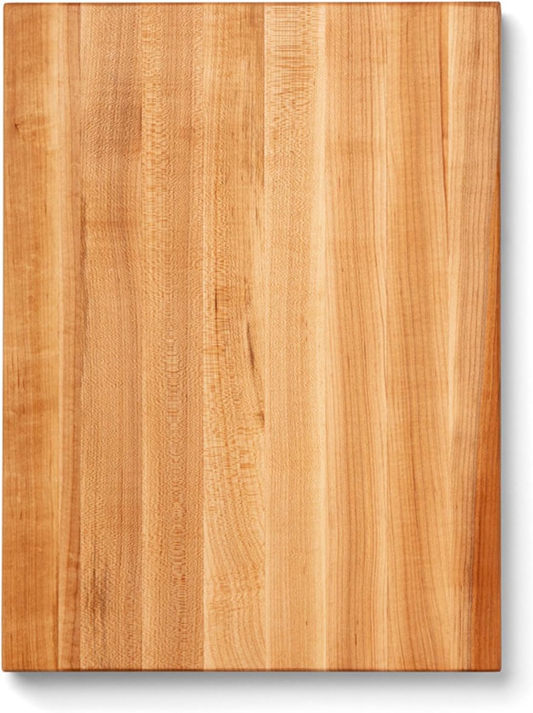 R-Board Series Rectangular Wooden Maple Cutting Board 20”x15” – 1.5” Thick, 12-lb Reversible Butcher Block with Edge-Grain & Finger Grips – Made in the USA