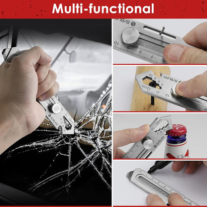 2 Pack Mutipurpose Utility Knife, Heave Duty Full Stainless Steel Retractable Box Cutter with 10PCS replaceable Blades (18mm Wide), Multi-functional Extended Razor Knife for Office, Home,School