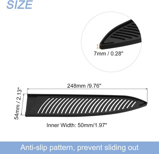 Knife Cover Sleeves Blade Edge Guards for 9.5" Chef Knife Protector Universal Blade Sheath for Kitchen, Black