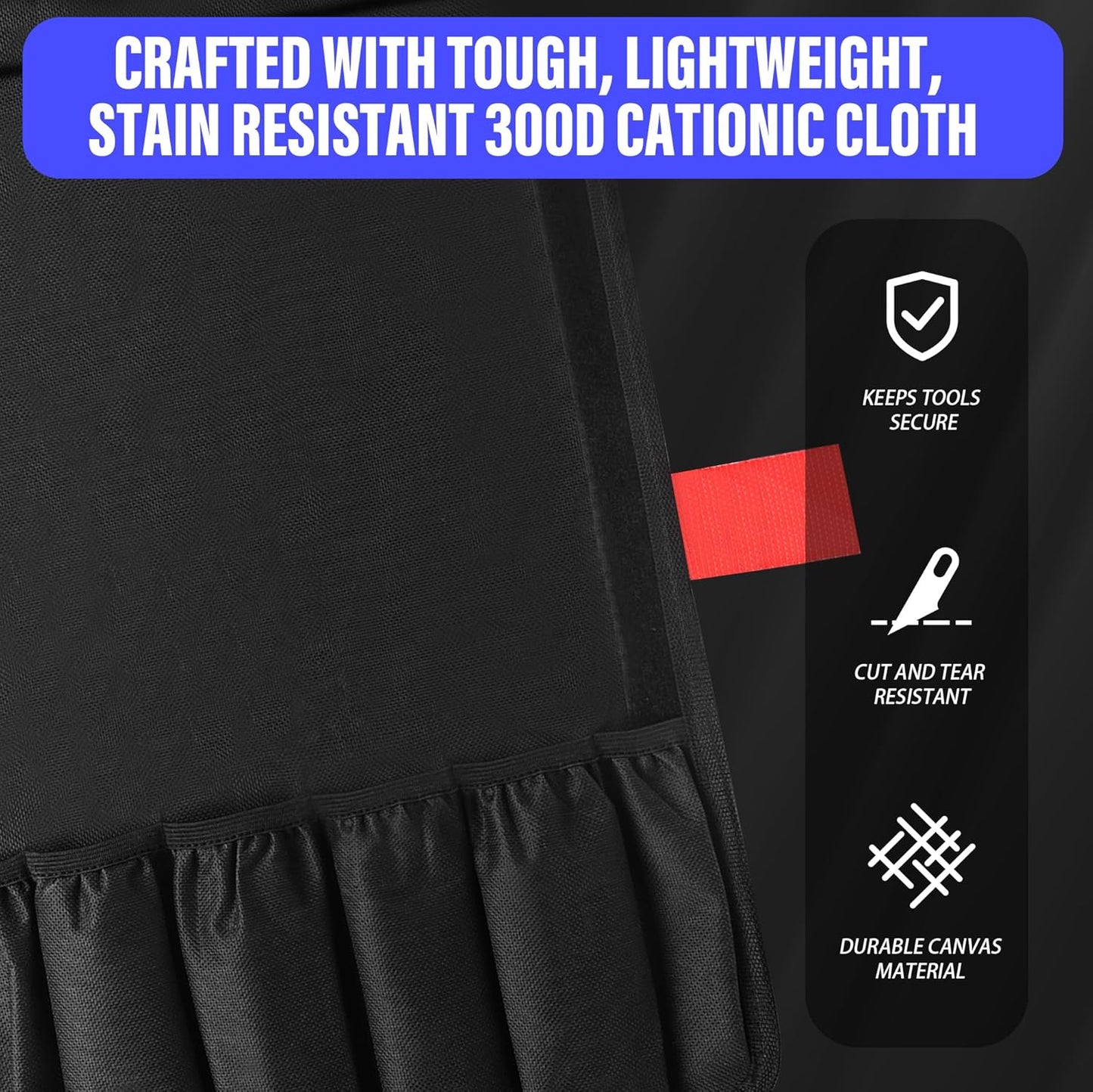 Chef Knife Roll Bag, Heavy Duty Organizer for Kitchen Tools | 9 pockets chef knives,Tear-resistant 300D cloth,Great for kitchen & camp,Roll-up w/handle,Fits chef & utility knives.