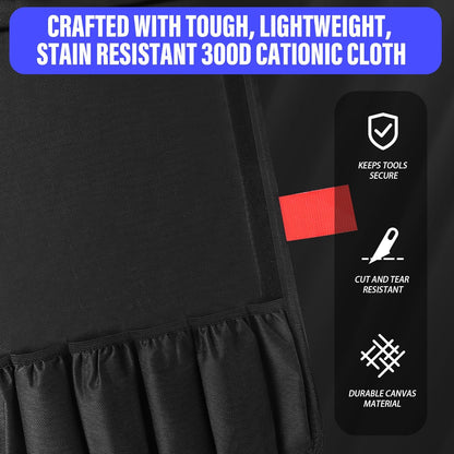 Chef Knife Roll Bag, Heavy Duty Organizer for Kitchen Tools | 9 pockets chef knives,Tear-resistant 300D cloth,Great for kitchen & camp,Roll-up w/handle,Fits chef & utility knives.