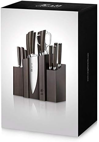 Cangshan A Series 1022285 German Steel Forged DENALI Magnetic Knife Block Set, Walnut