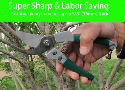 Floral Pruning Shears, Aluminium Handle With Stainless Steel Needle Nose Blade, for Arranging Flowers, Trimming Plants and Harvesting Herbs, Fruits or Vegetables, Florist Scissors 8-Inch (Straight)