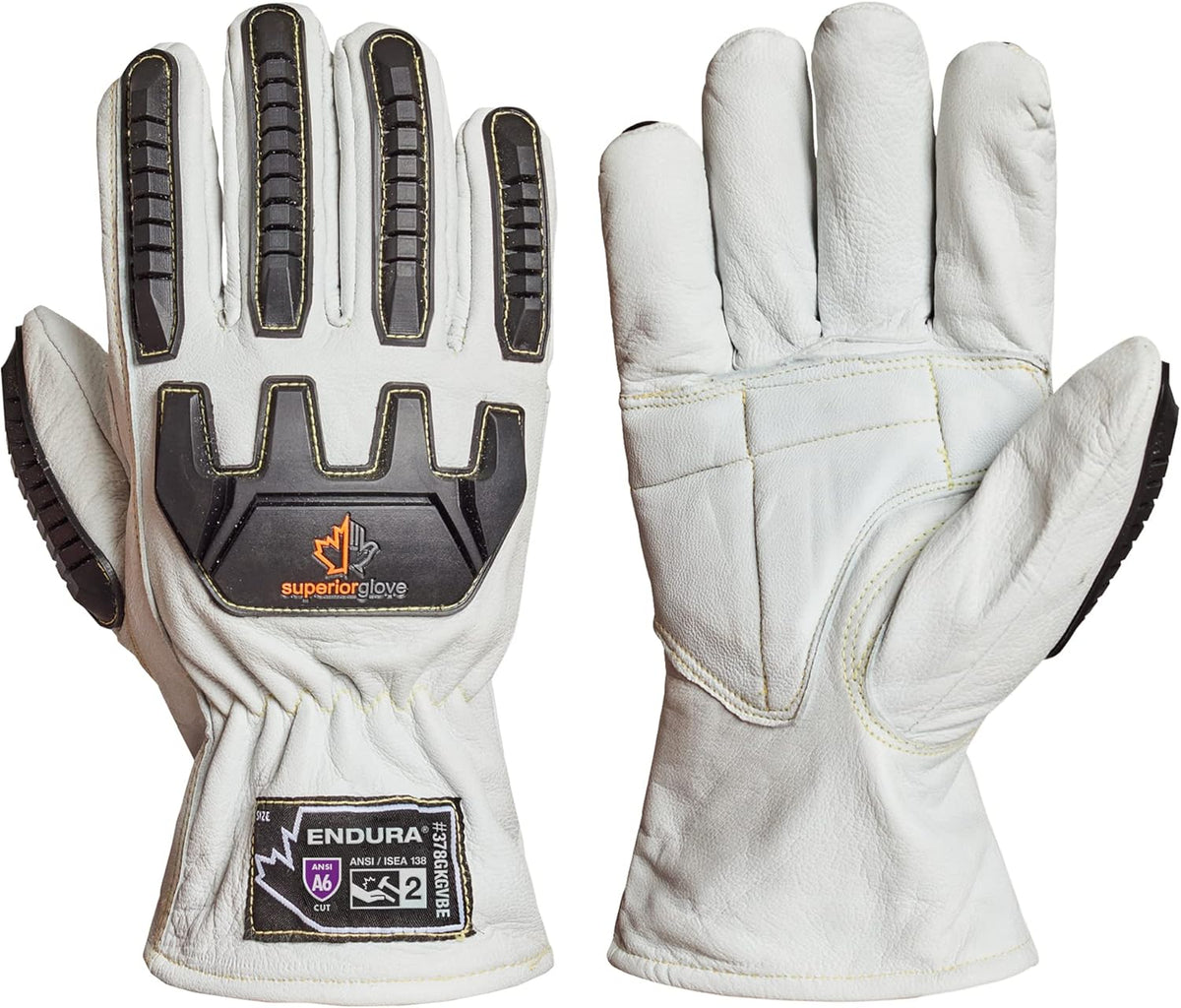 Endura Goatskin Leather Work Gloves Arc Flash Cut Resistant Safety Hand Protection