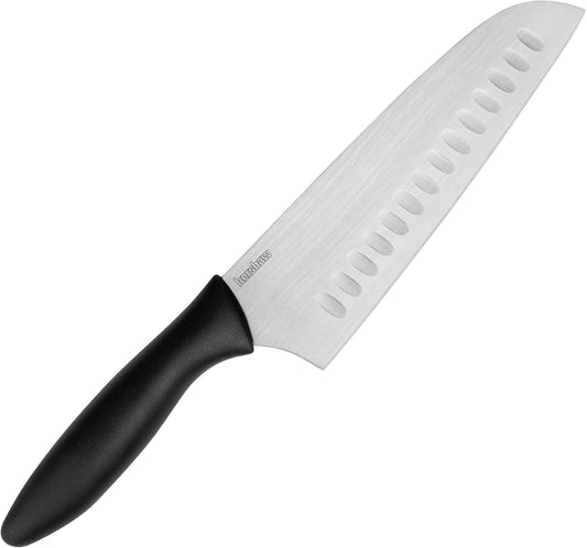 Kershaw 6.5” Santoku Knife, Black, 6.5 Inch Santoku Blade | Included Sheath, Japanese Style All-Purpose Chef Knife for Meat, Fruit, Vegetables and More