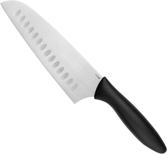 Kershaw 6.5” Santoku Knife, Black, 6.5 Inch Santoku Blade | Included Sheath, Japanese Style All-Purpose Chef Knife for Meat, Fruit, Vegetables and More