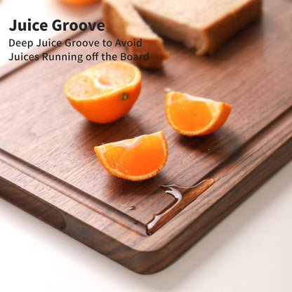 Wooden Cutting Board Set -Reversible Acacia Wood Kitchen Chopping Boards with Juice Groove for Meat, Fruits, Vegetables & Cheese - Durable & Eco-Friendly Food Prep Boards (6)