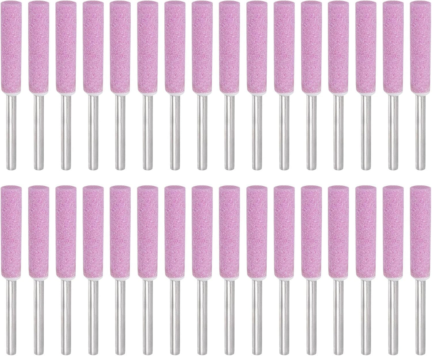 32 Pcs Diamond Chainsaw Sharpener 7/32 Inch High Hardness Sharpening Stone Polishing Chainsaw Sharpening Kit Grinding File Tool for Chain Saw Stone Jewelry Wood, Pink(5mm)