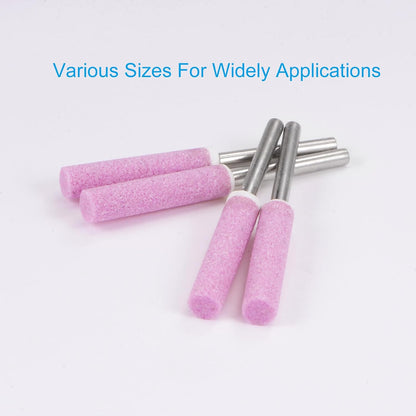 32 Pcs Diamond Chainsaw Sharpener 7/32 Inch High Hardness Sharpening Stone Polishing Chainsaw Sharpening Kit Grinding File Tool for Chain Saw Stone Jewelry Wood, Pink(5mm)