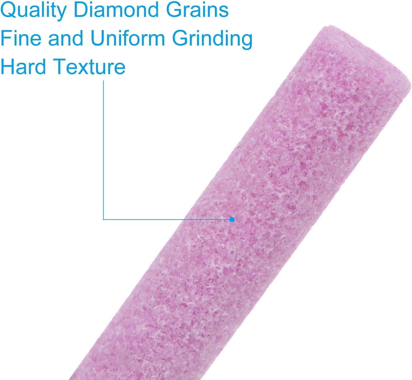 32 Pcs Diamond Chainsaw Sharpener 7/32 Inch High Hardness Sharpening Stone Polishing Chainsaw Sharpening Kit Grinding File Tool for Chain Saw Stone Jewelry Wood, Pink(5mm)